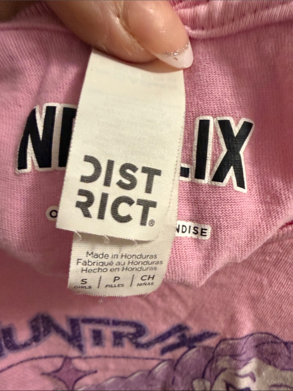 District Pink Anime Graphic Short Sleeve Tee - Picture 2 of 4